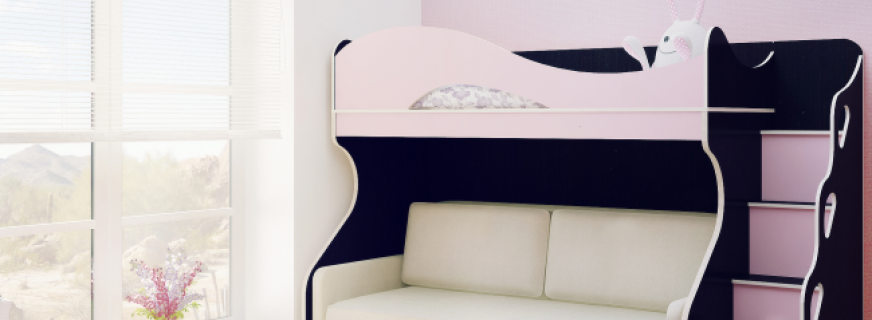 Kādas ir divstāvu gultas ar dīvānu, kas nosaka to popularitāti
