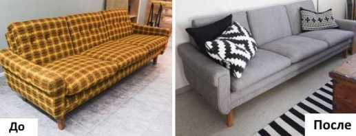 Características da restauração do sofá com suas próprias mãos, uma sequência de etapas