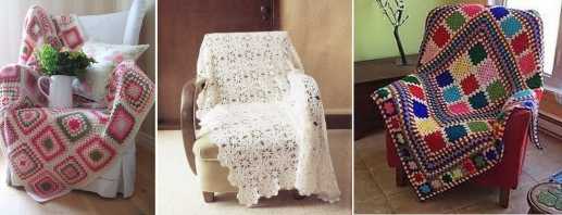 How to crochet a chair cover, stages of work, suitable decor