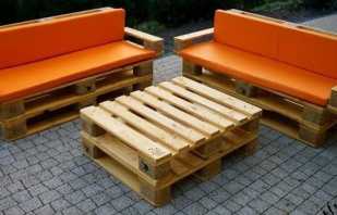 Furniture options from pallets, photos of finished models