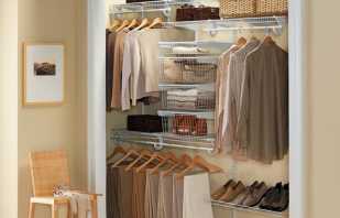 كيفية وضع غرفة خلع الملابس في مخزن خروتشوف ، وخيارات الصور