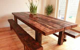 DIY workshop for making a wooden table