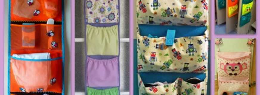 Opções de bolsos para armários no jardim de infância e como escolher