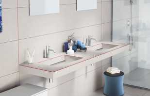 Olika badrumsbord, populära färger och mönster