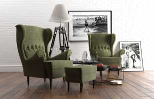 Konstrukce a design židle Ikea Strandmon, kombinace s interiérem
