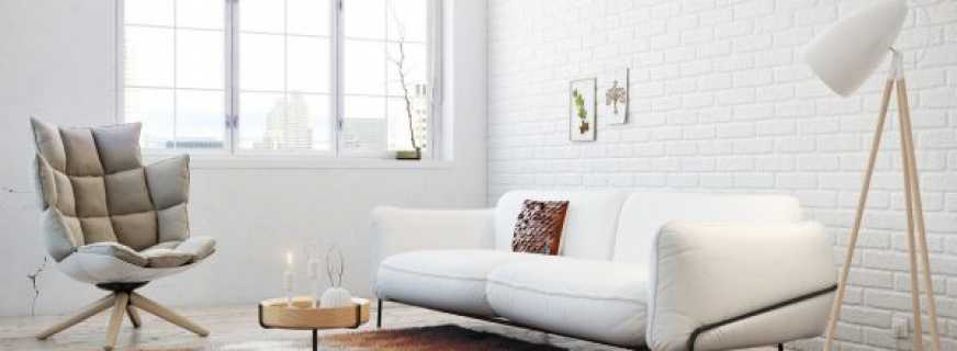 Baltā dīvāna atbilstība dažādiem interjera stiliem