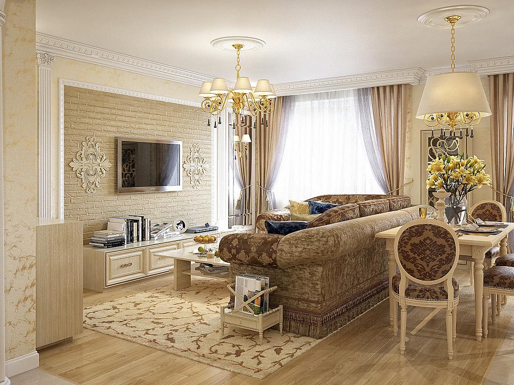 Kā izvēlēties mēbeles klasiskā stila viesistabā
