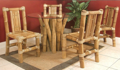 Pītās mēbeles no bambusa