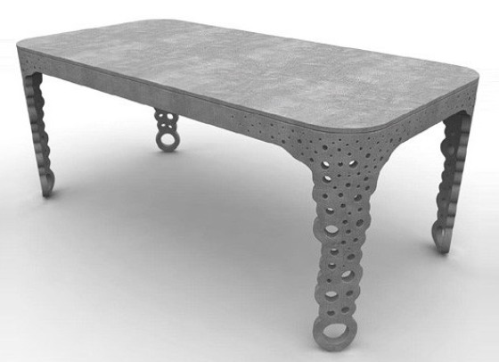 Radošs betona galds