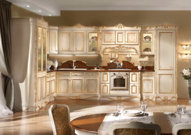 Baroka stila pielietojums virtuvē