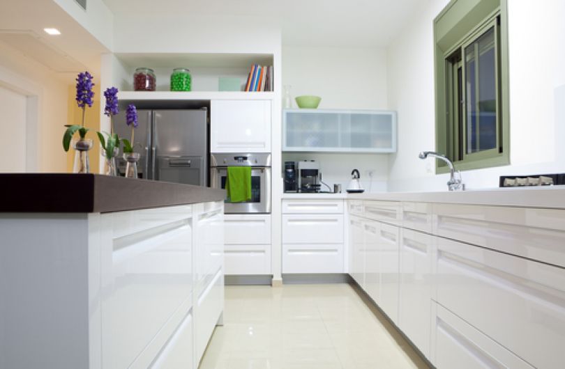 Snow-white beautiful kitchen
