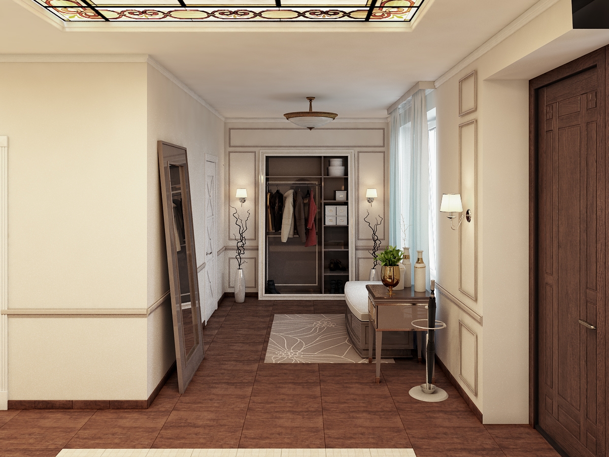Large hallway in a classic style
