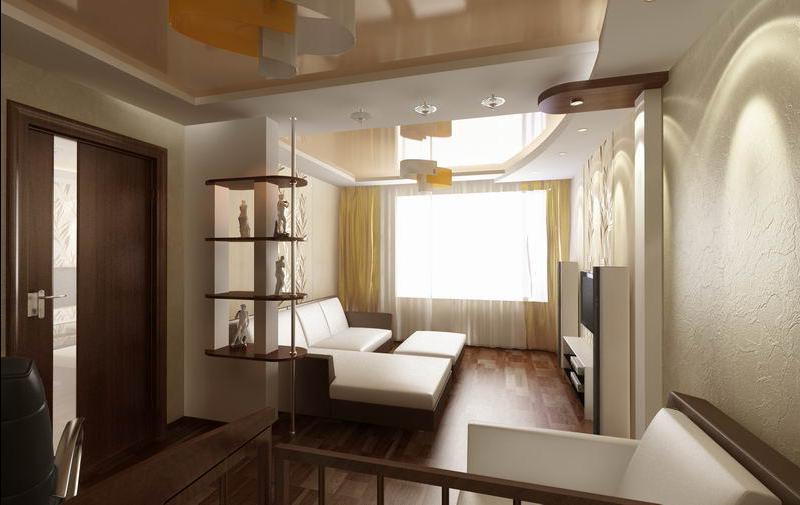 Projektējiet istabu studijas tipa dzīvoklī