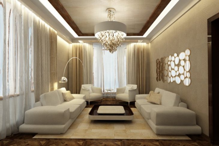 Útulný moderní design obývacího pokoje