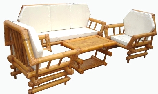 Wicker furniture made of bamboo