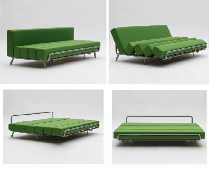 Mūsdienu stila dīvāna gulta, ko veidojis Šveices dizainers
