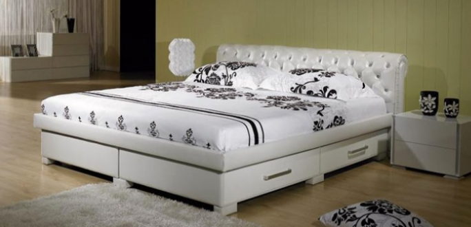 Divguļamā gulta ar atvilktnēm - efektīva vietas izmantošana guļamistabā