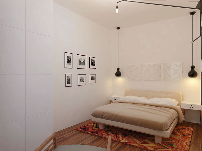 Gultas dizaina galvenās iezīmes guļamistabā skandināvu stilā