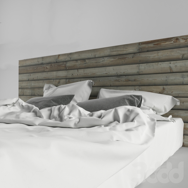 Stilīgs koka gultas modelis