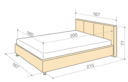 Pusotras gultas izmēri