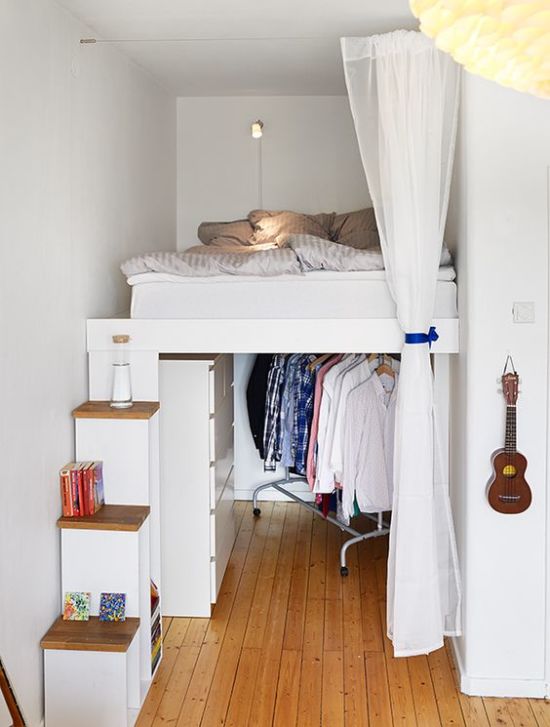 Dizaina iespēja mazai guļamistabai