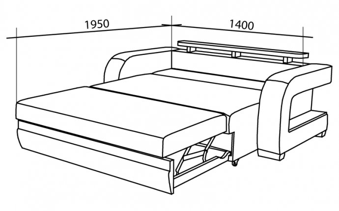 Dīvāna gulta ar izmēriem