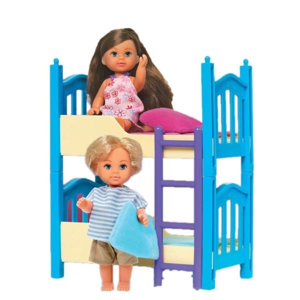 Spēļu komplekts Ivy Doll ar brāli un divstāvu gulta