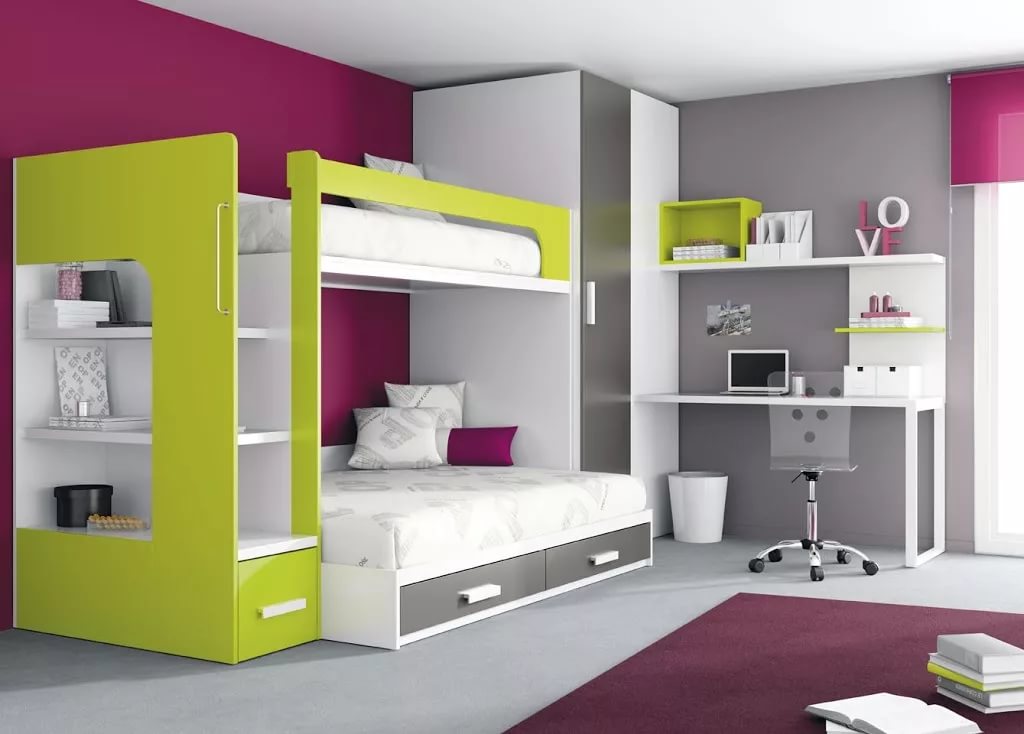 Divstāvu gultu izmantošanai pusaudžu istabās ir daudz priekšrocību.