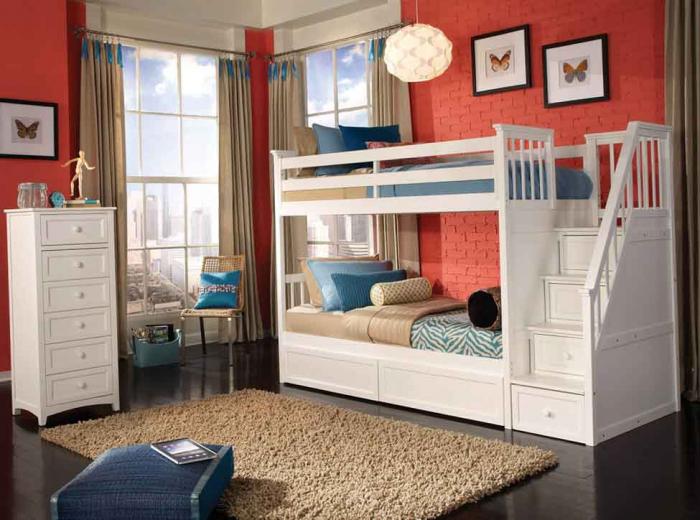 Bērniem ērtas divstāvu gultasvietas izvēle