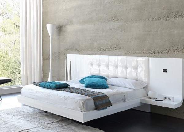 Balta planējoša gulta