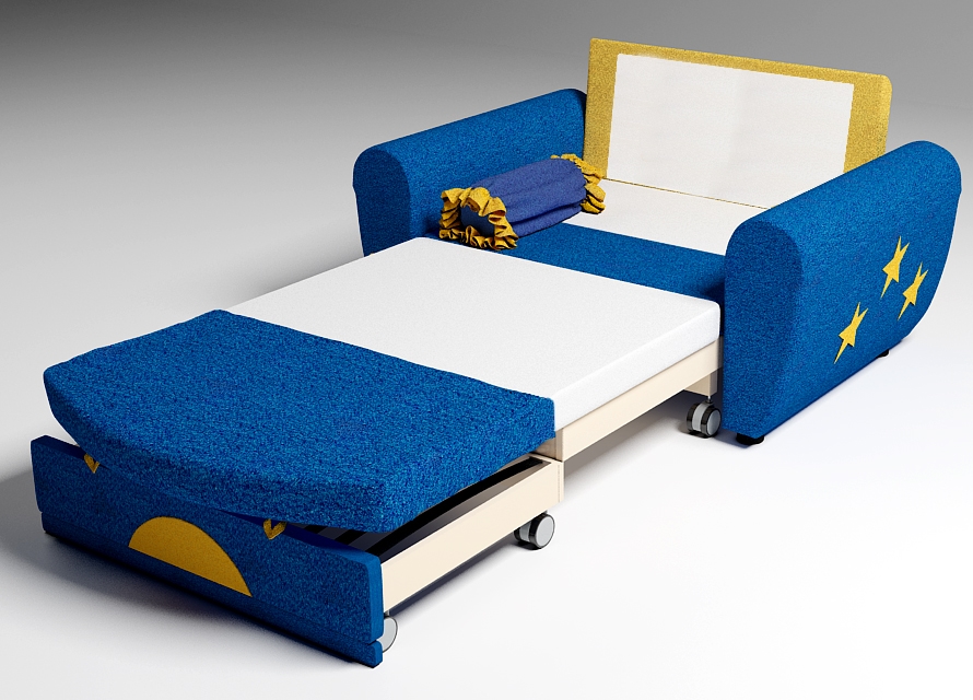 Krēsla gulta ar atvilktni