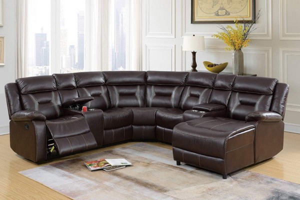 Liels ādas dīvāns