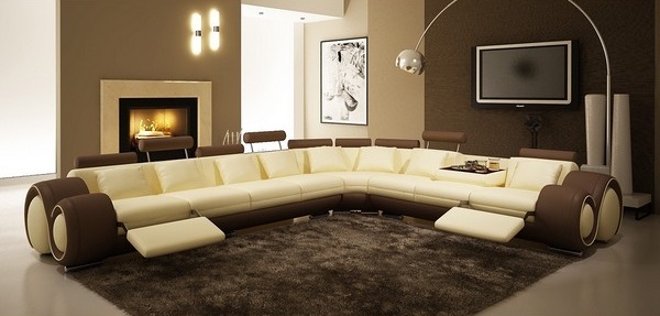 Liels stūra ādas dīvāns