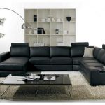 Melns modulārs dīvāns